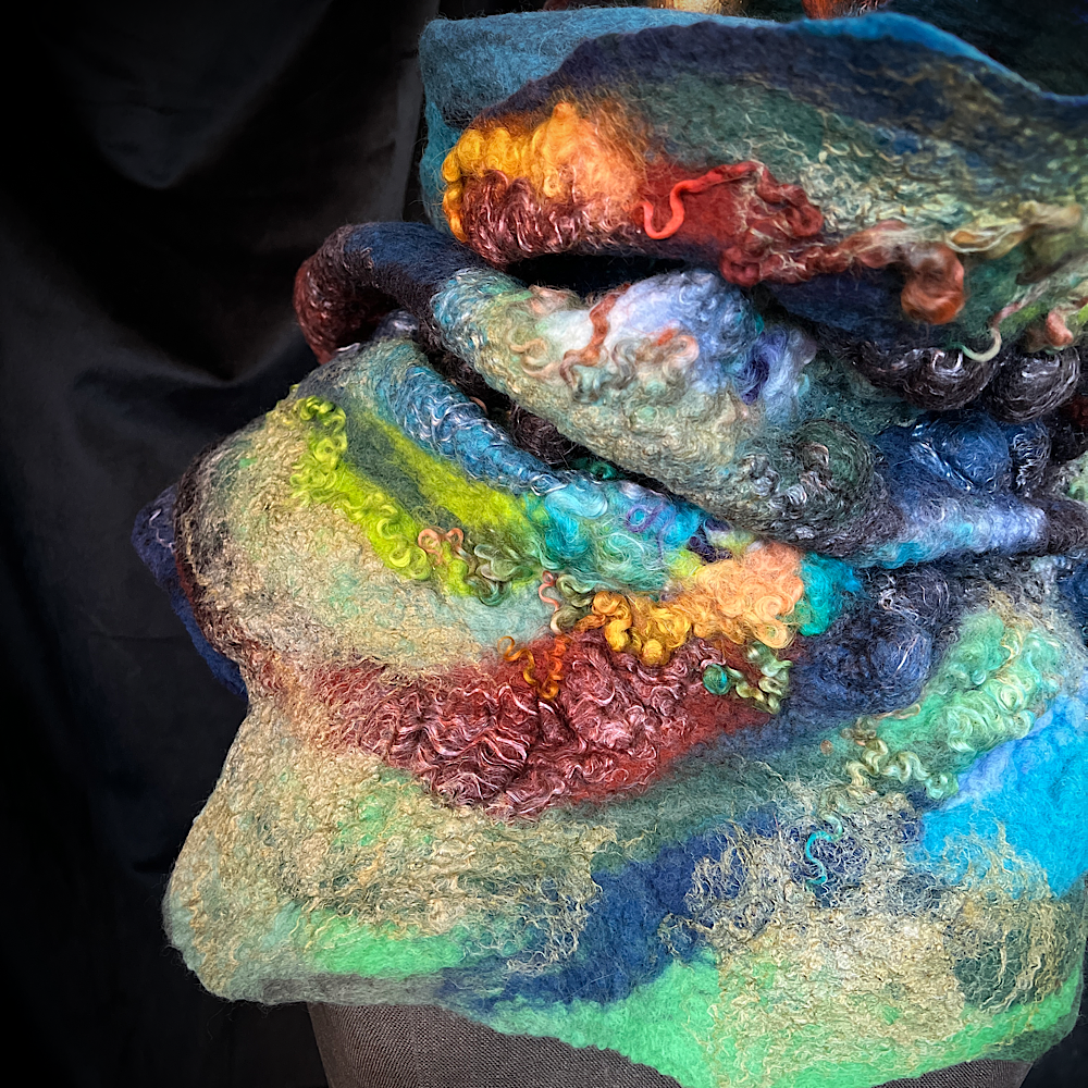 Deep thoughts - felted scarf