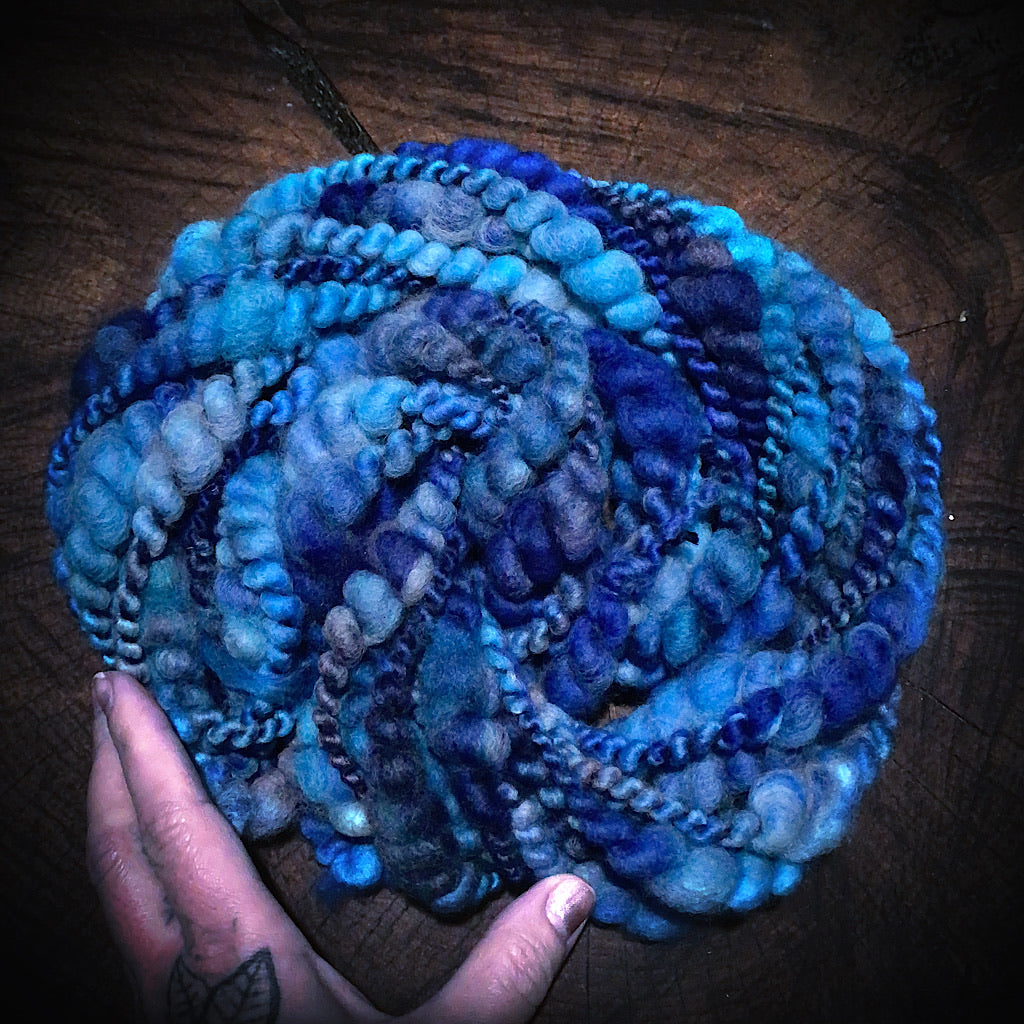 Lady Blue - hand spun yarn