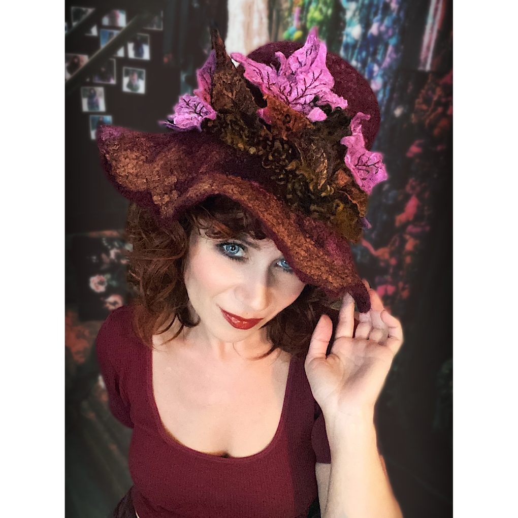 Fall Bloom felted hat