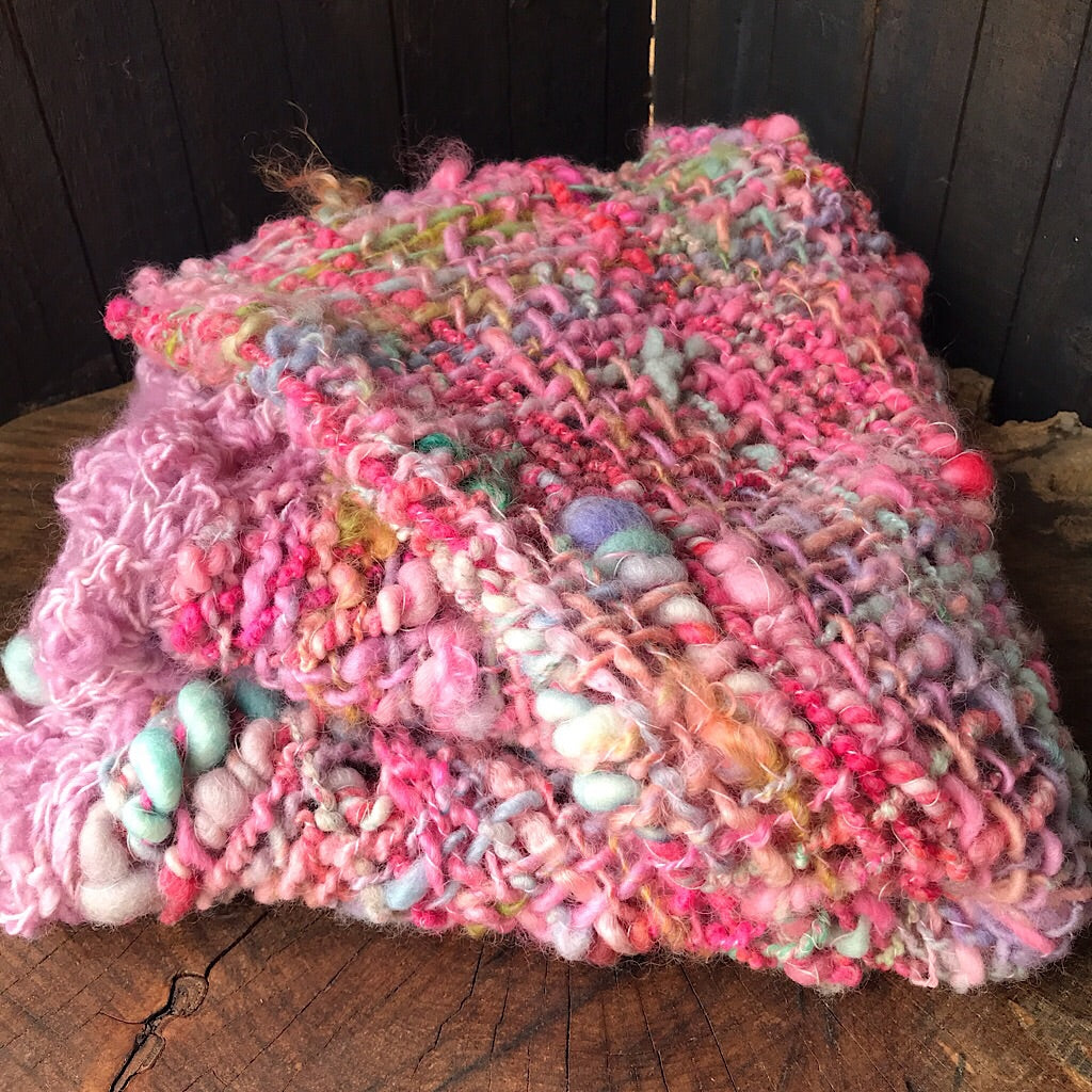 Roses - hand woven shawl