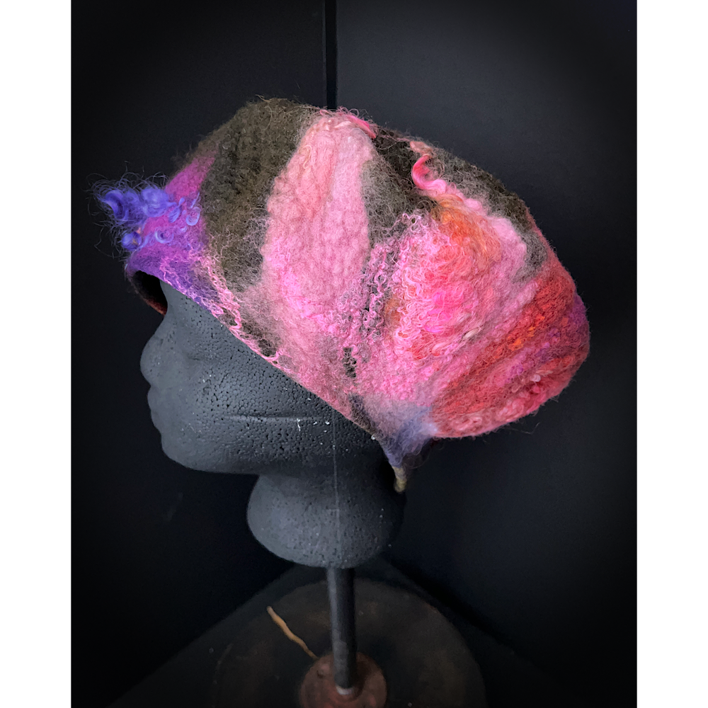 Felted beret size 23” medium