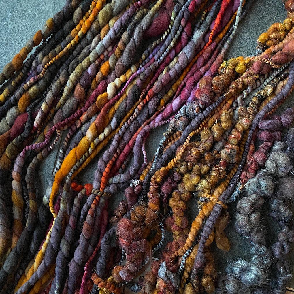 Beside the fireplace Large Set of art yarn- weaving kit