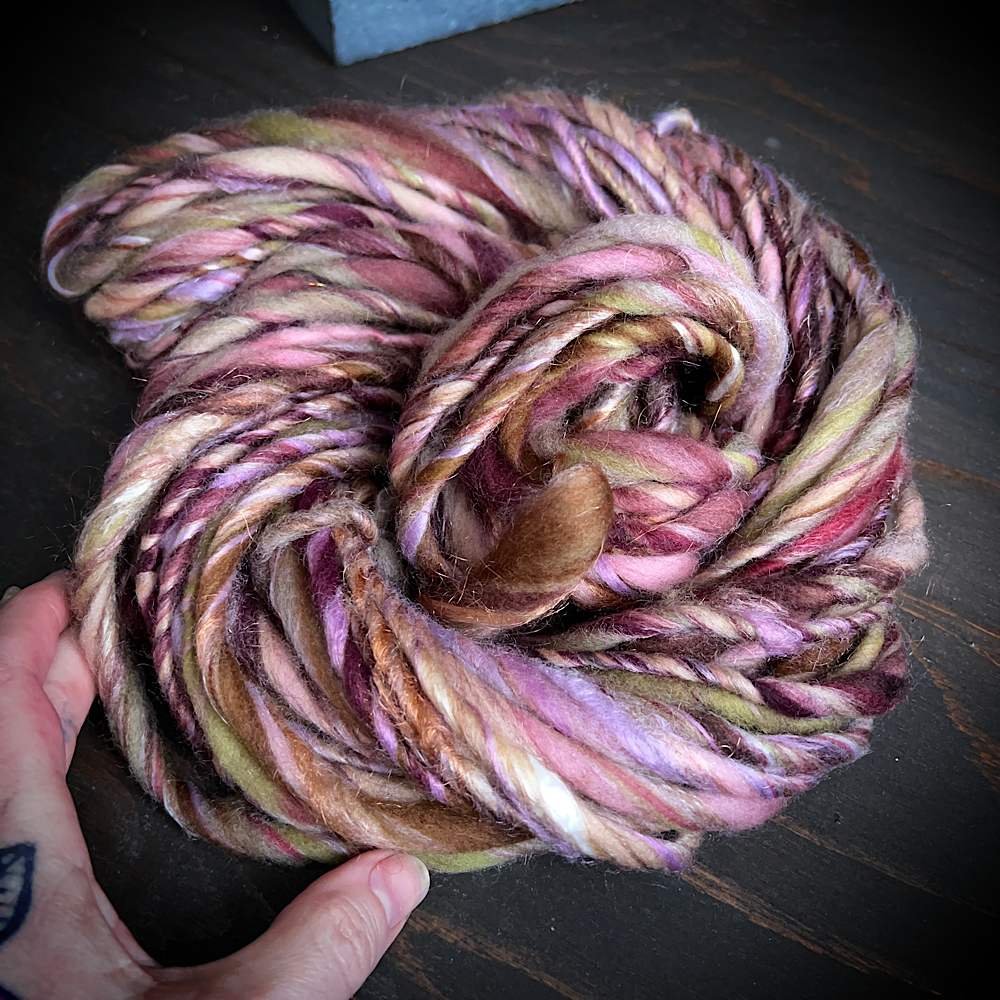 Hand spun single for knitting