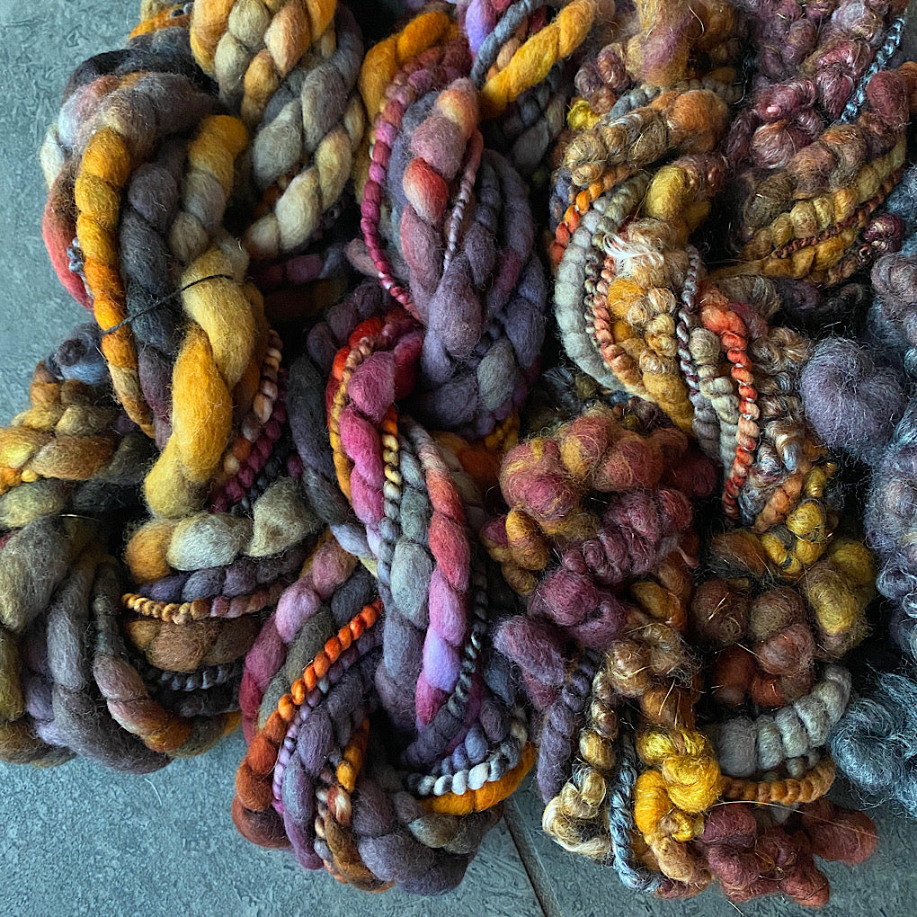 Beside the fireplace Large Set of art yarn- weaving kit