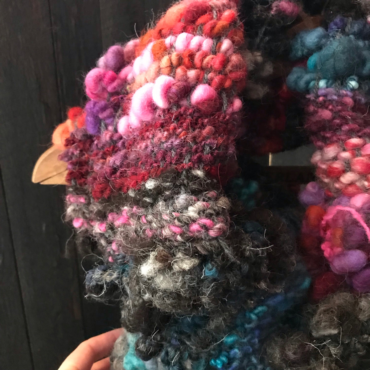 Black scarf 100% Wool - Foulard 100% laine noir - Mynoush