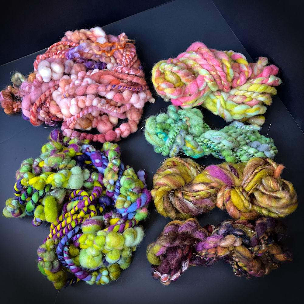 Mini art yarns assortment for weaving