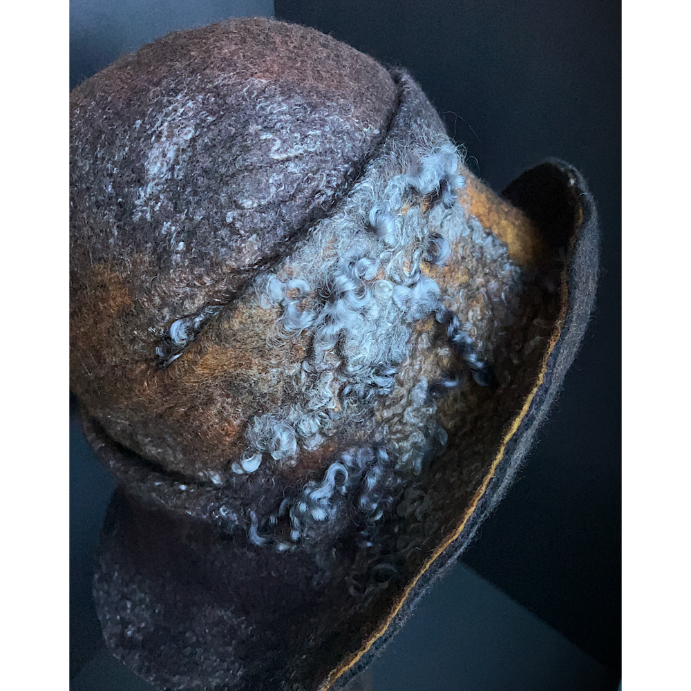 Felted cloche hat- 24.5”