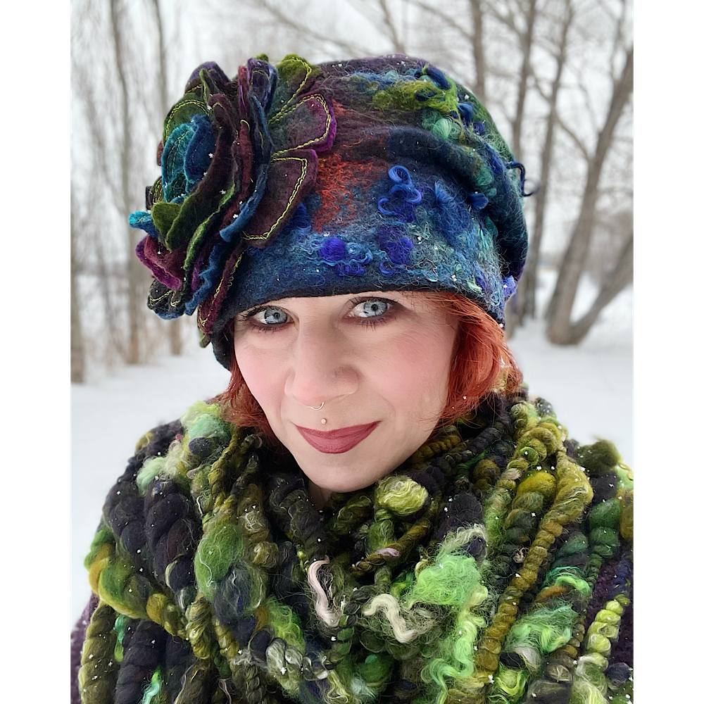 Slouchy Felted hat size 23.5” medium