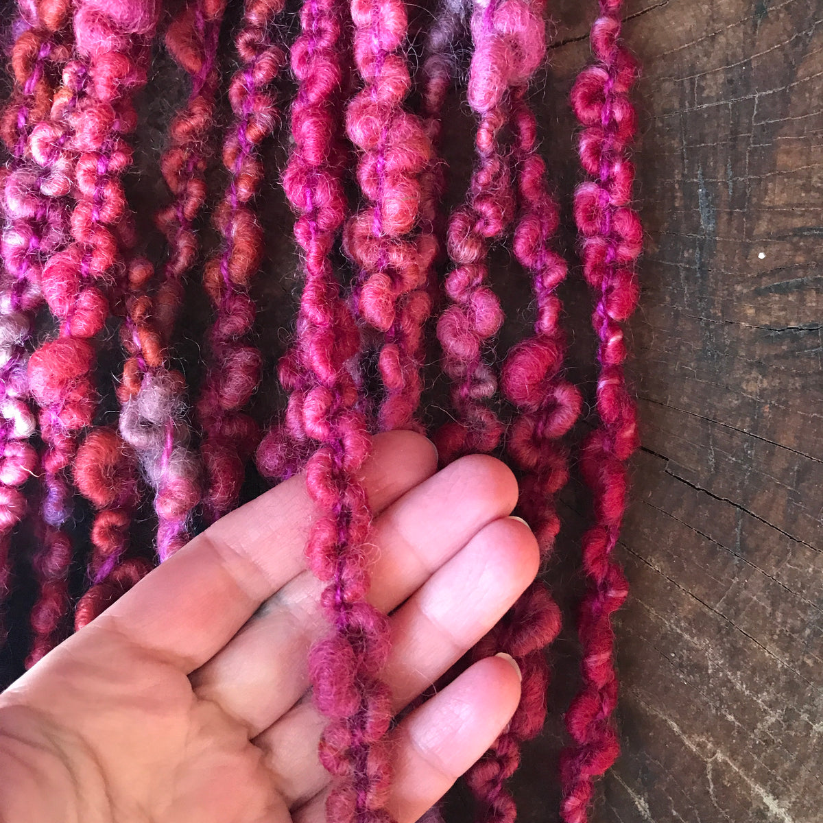 Pink boucle yarn 100g 16y - Mynoush