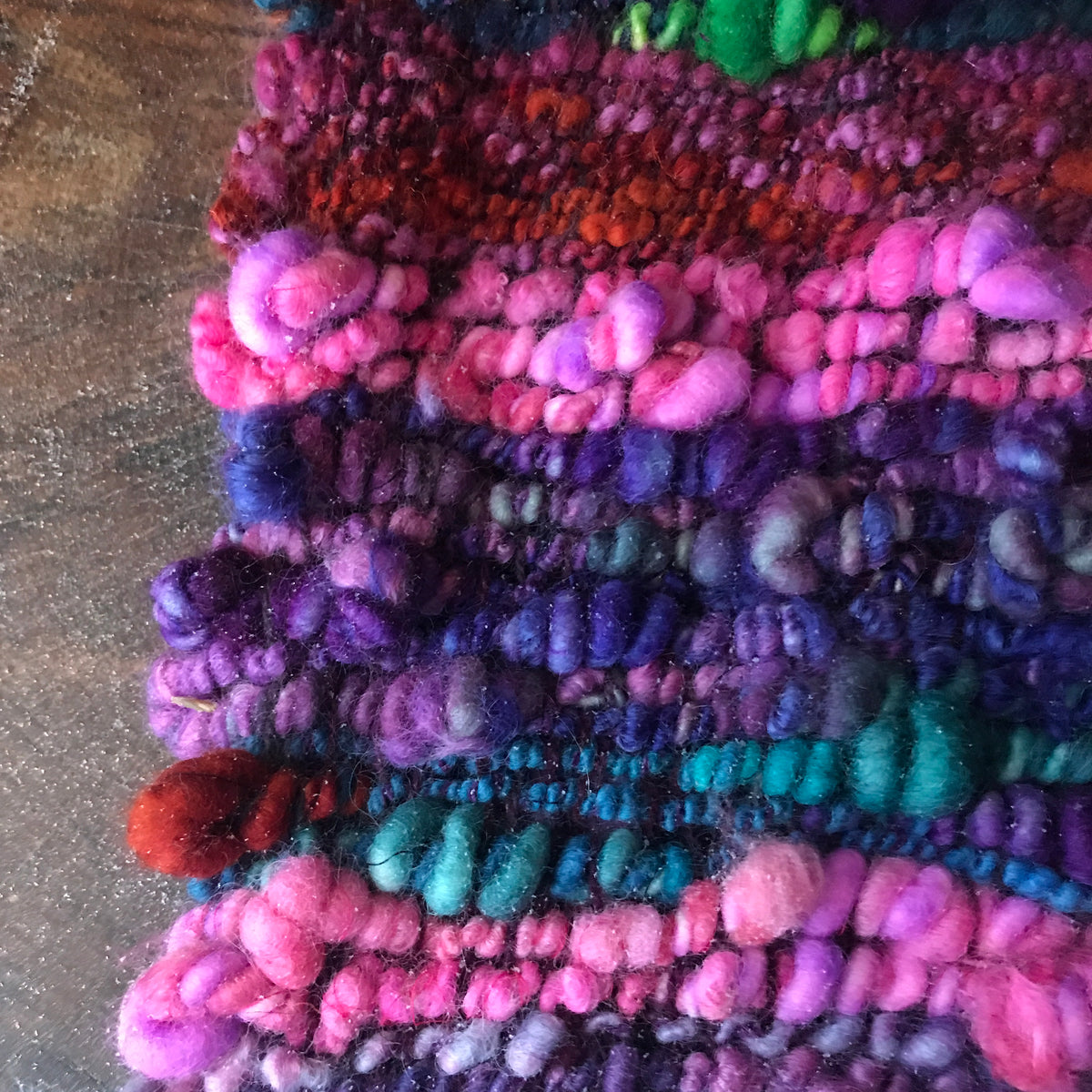 Purple scarf 100% Wool - Foulard 100% laine mauve - Mynoush