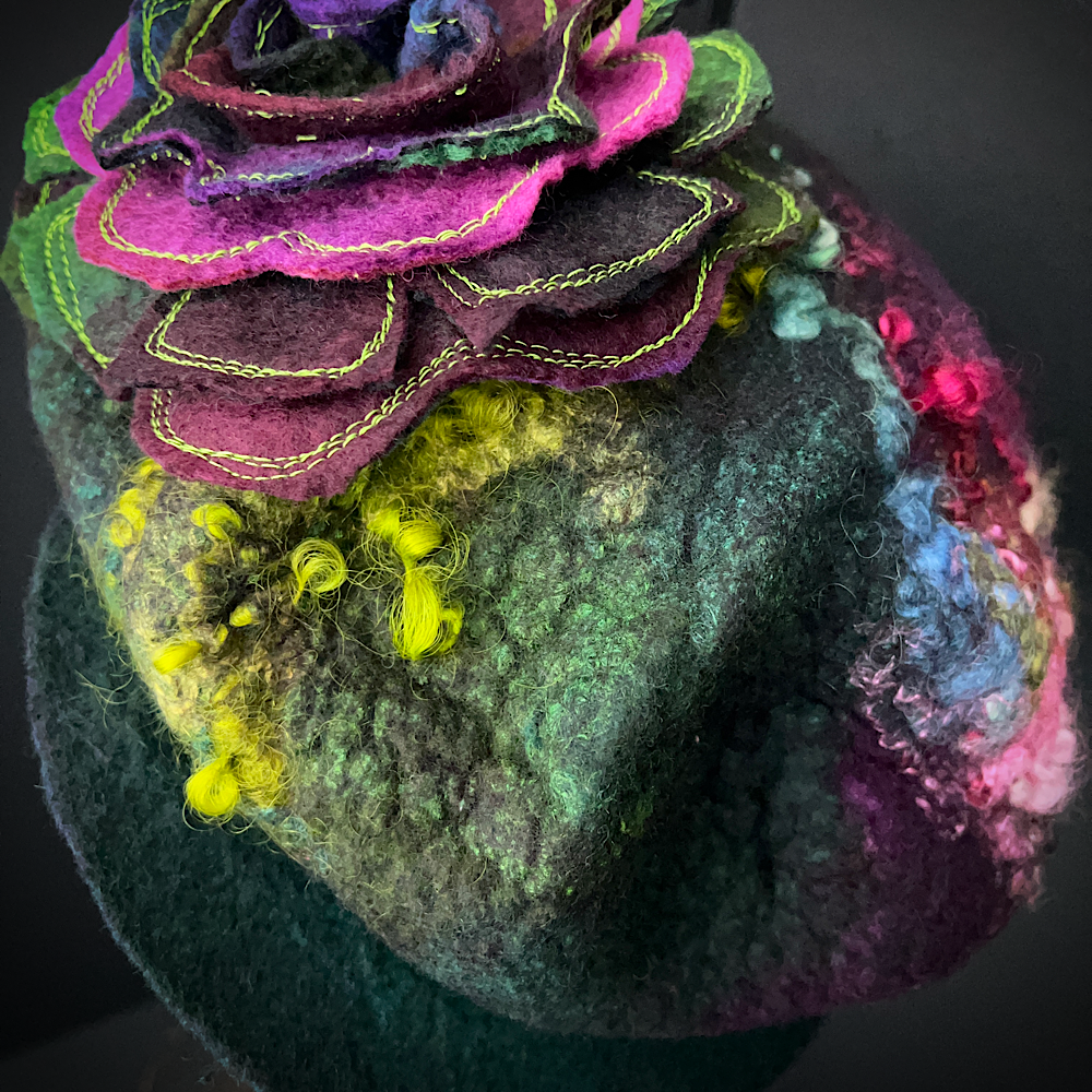 Felted oversized newsboy hat size 23.5”