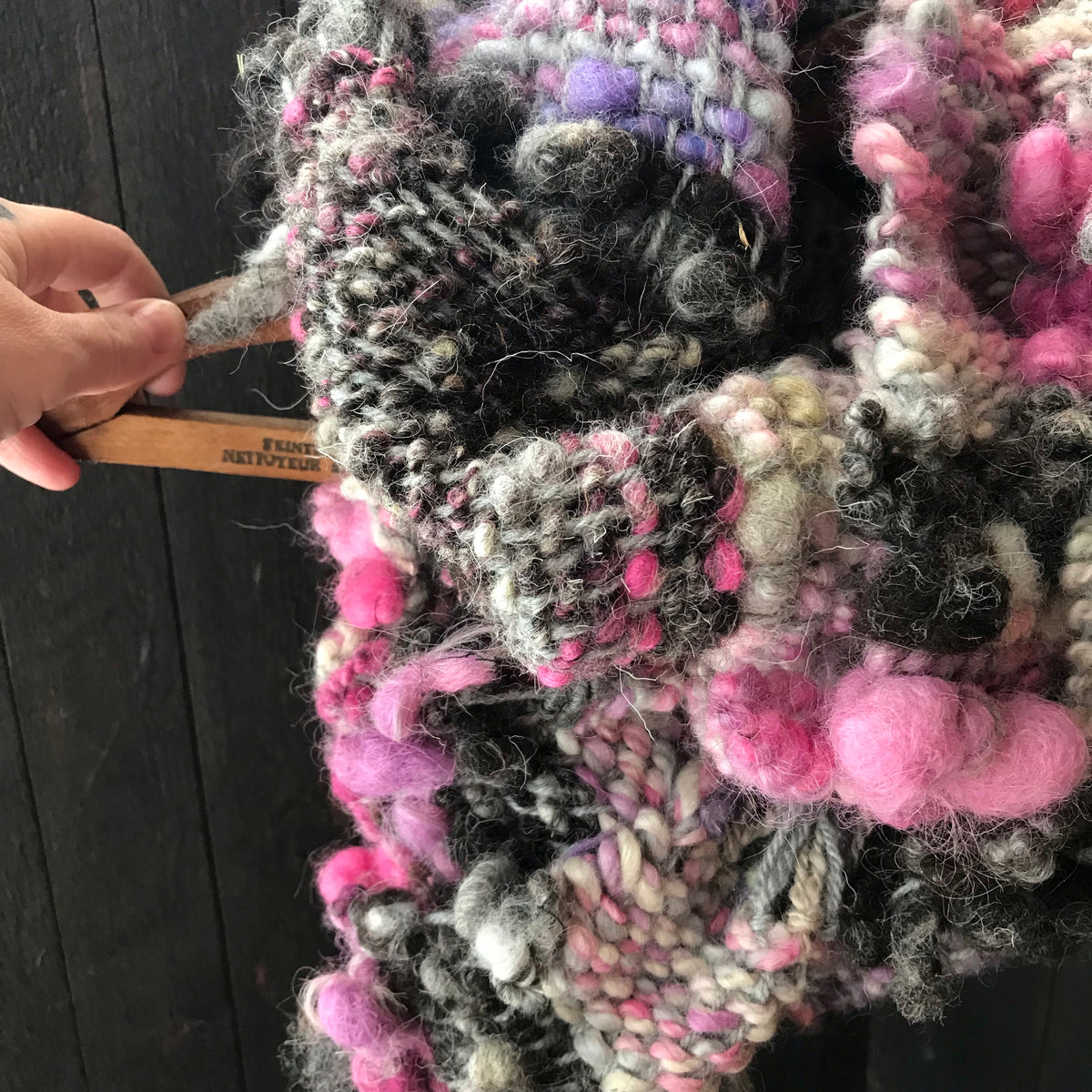 Lavender scarf 100% Wool - Foulard 100% laine lavande - Mynoush