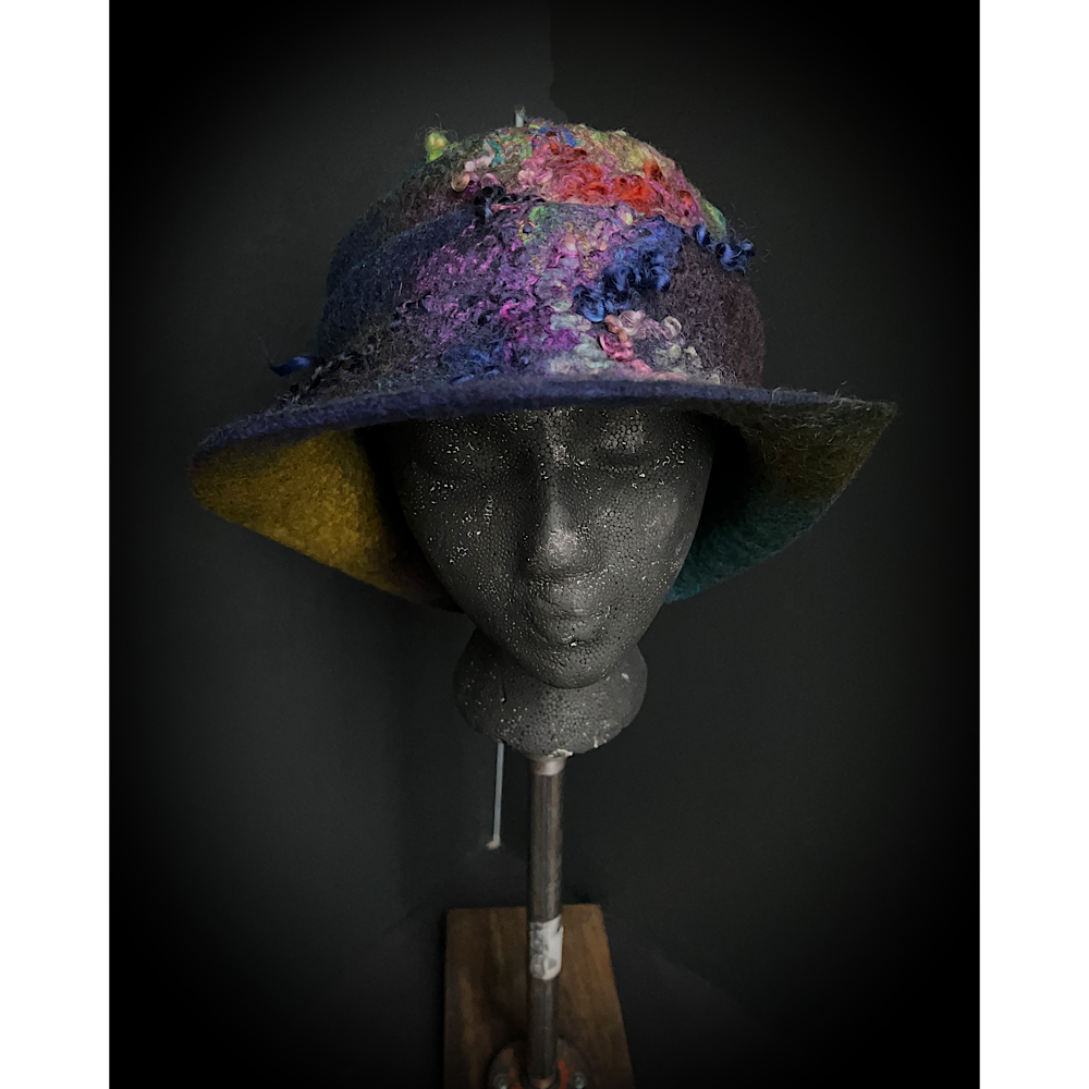 Felted cloche hat- 23”