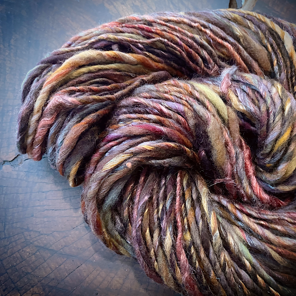 Walnut- hand spun yarn