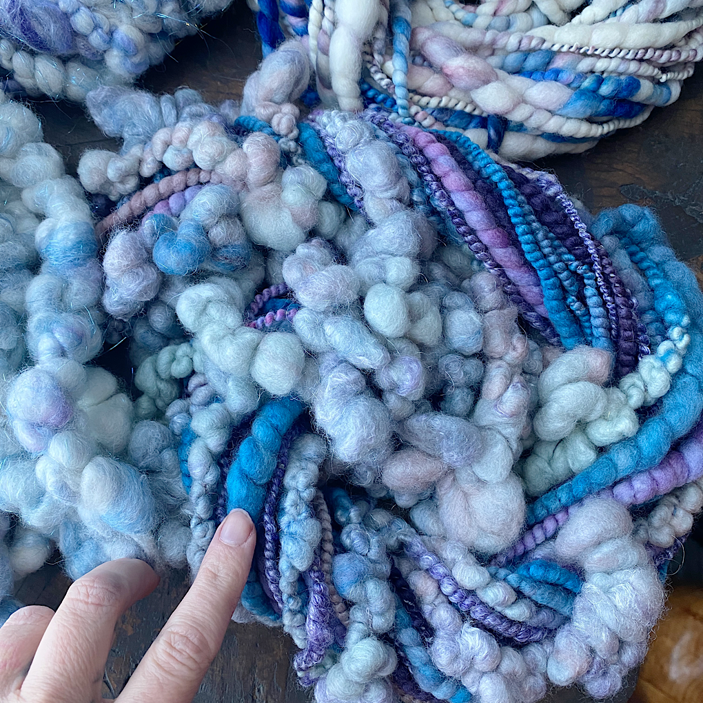 Ice Queen-  Large Set of art yarn- weaving kit