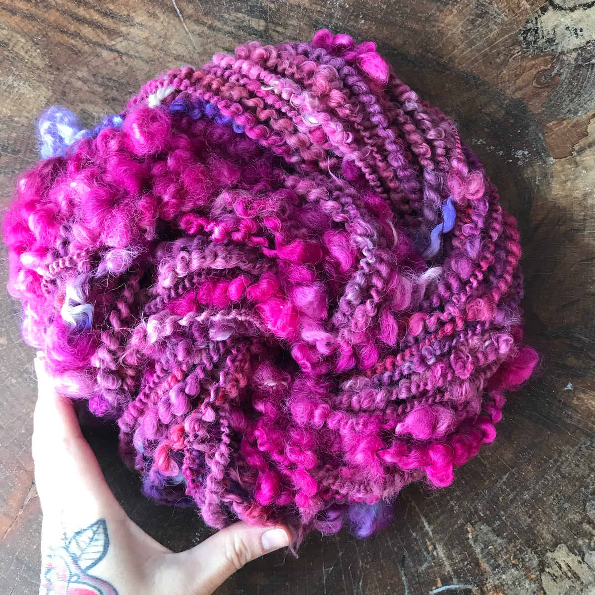 Pink alpaca yarn 65g - Mynoush