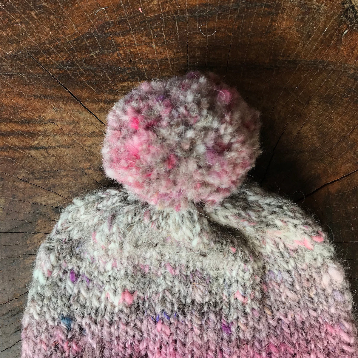 Pink beanie 100% wool  | Tuque rose 100% laine - Mynoush