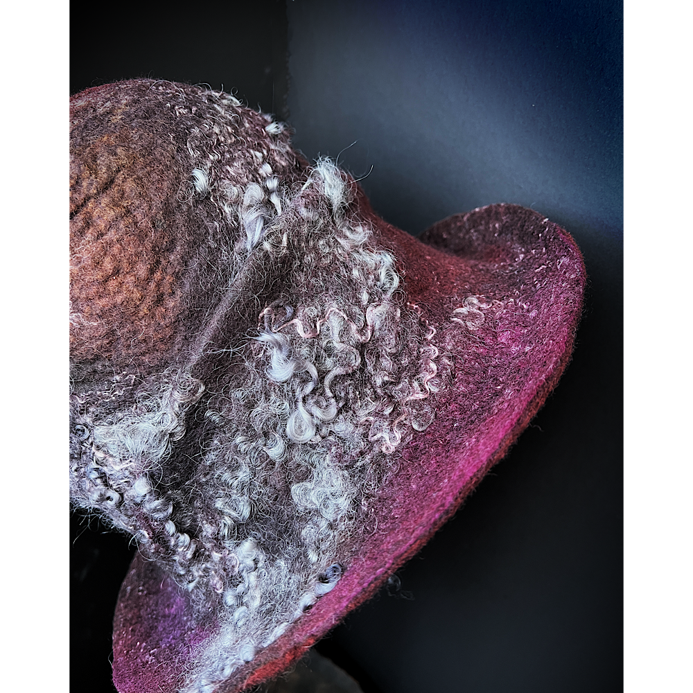Felted cloche hat- 23”