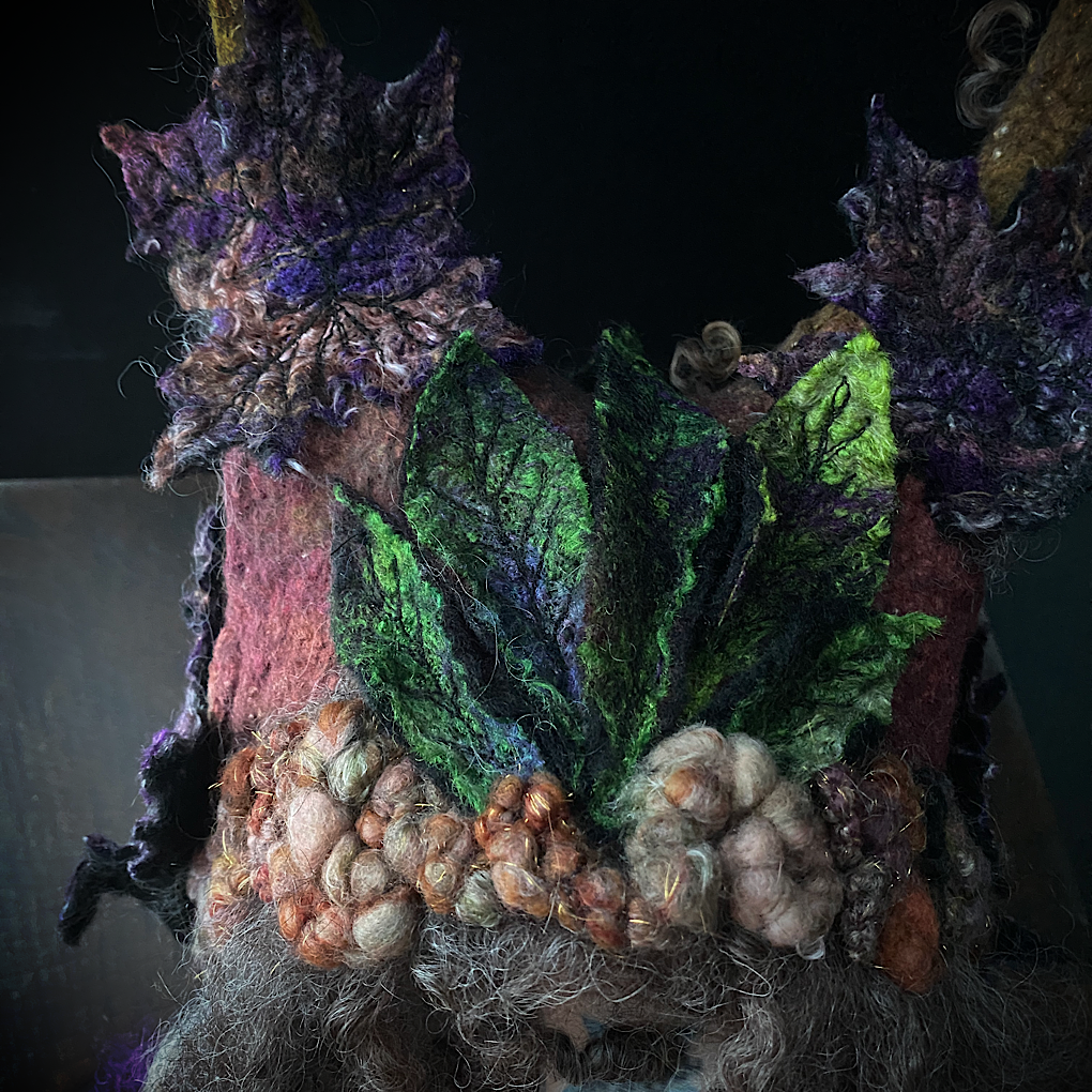 Forest spirit 2 - Fairy felted hood
