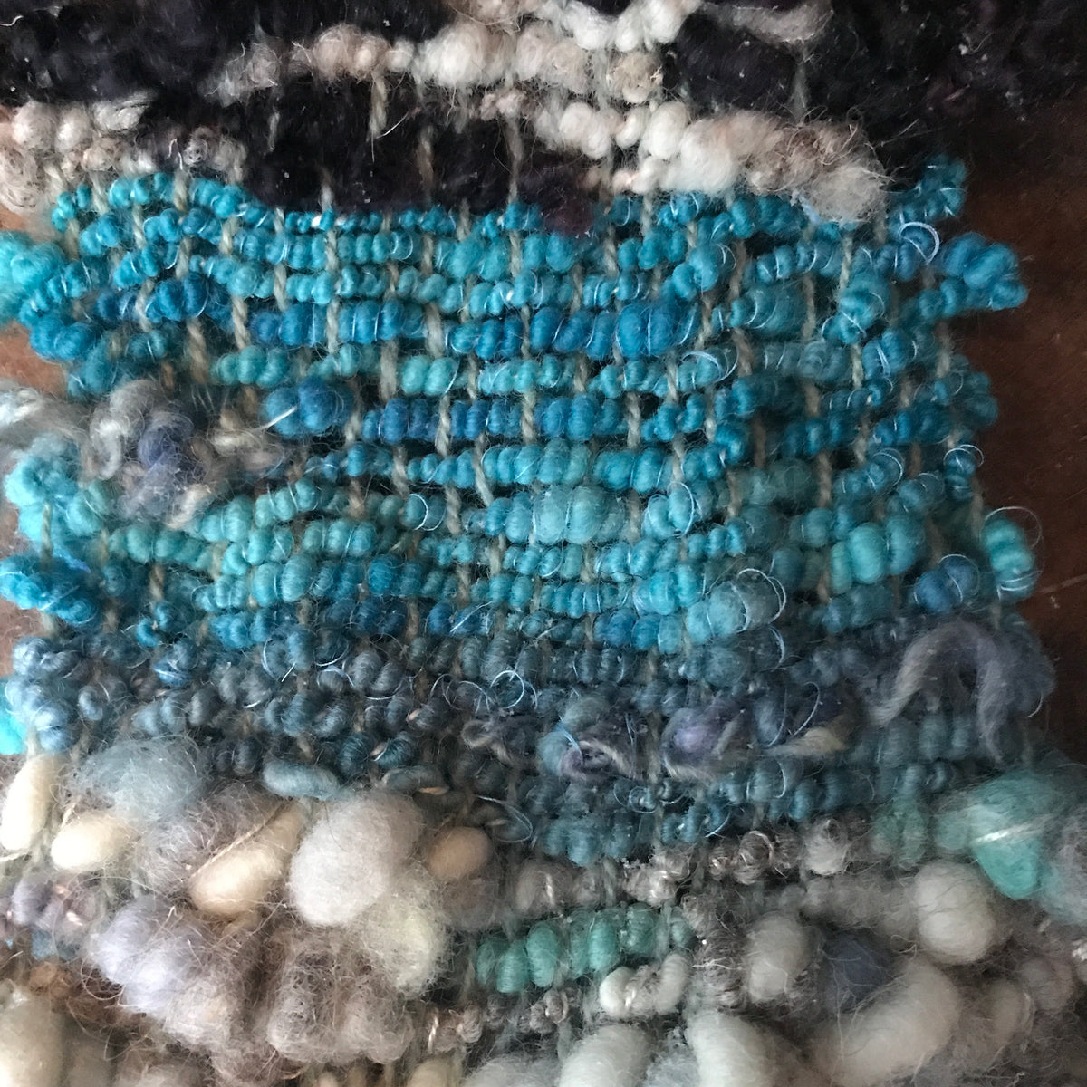 Blue scarf 100% Wool - Foulard 100% laine bleu - Mynoush