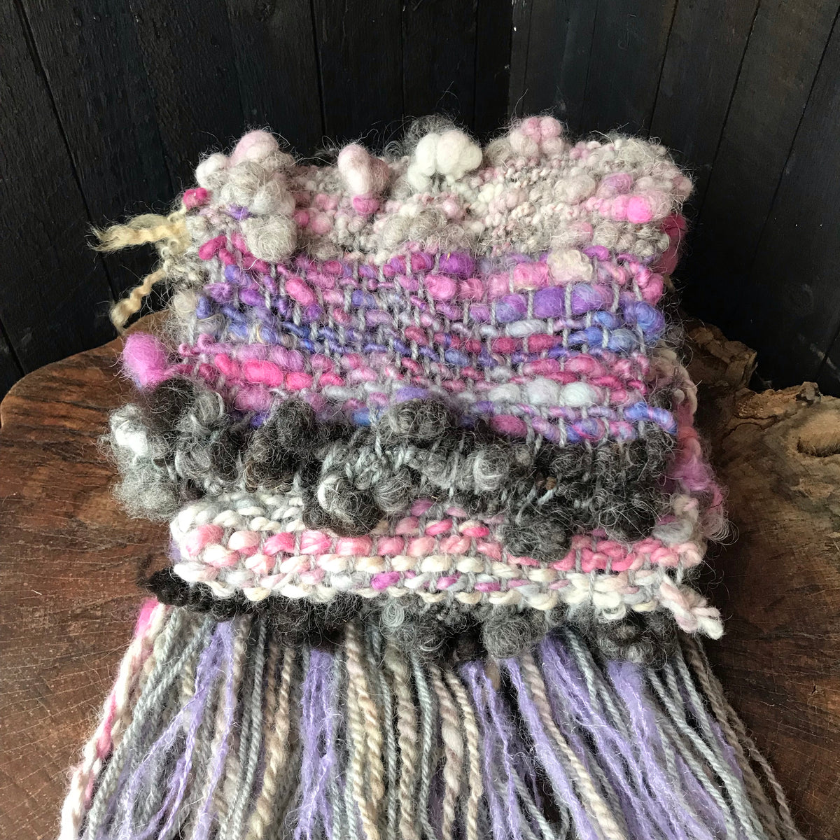 Lavender scarf 100% Wool - Foulard 100% laine lavande - Mynoush