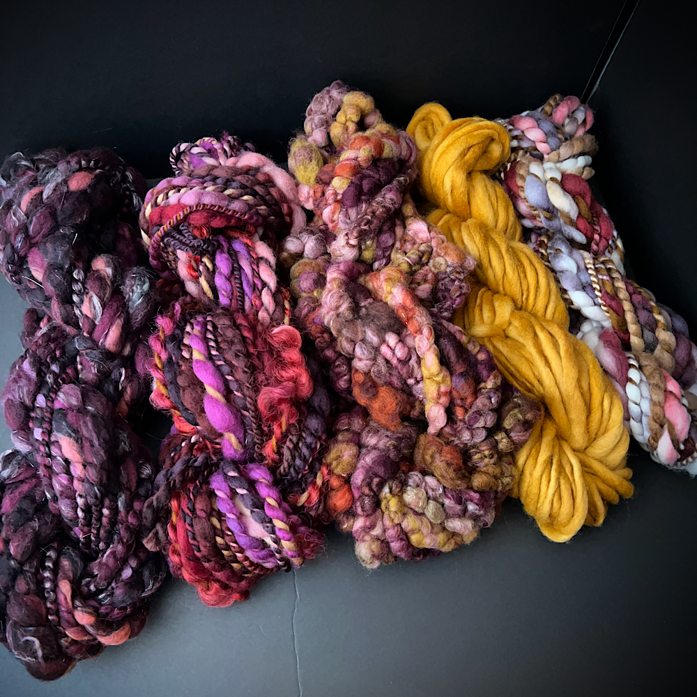 Large Art yarns kit for weaving