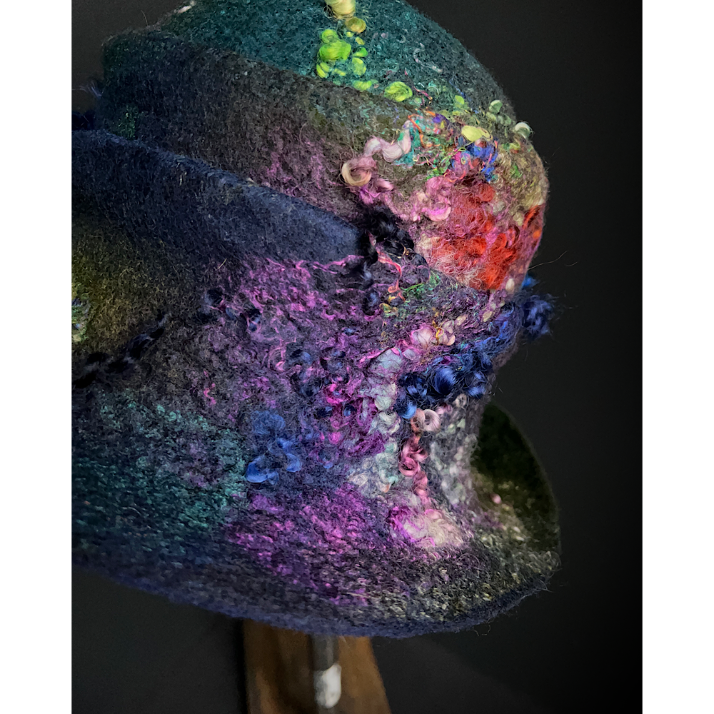 Felted cloche hat- 23”