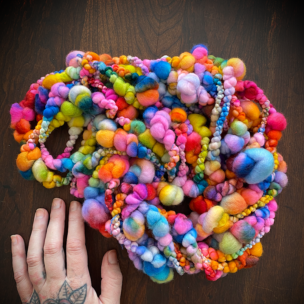 Over the Rainbow Jumbo boucle Art yarn