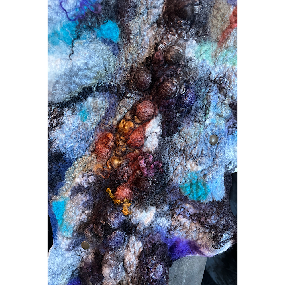 2022 Landscape serie  - Polar Sun - felted scarf