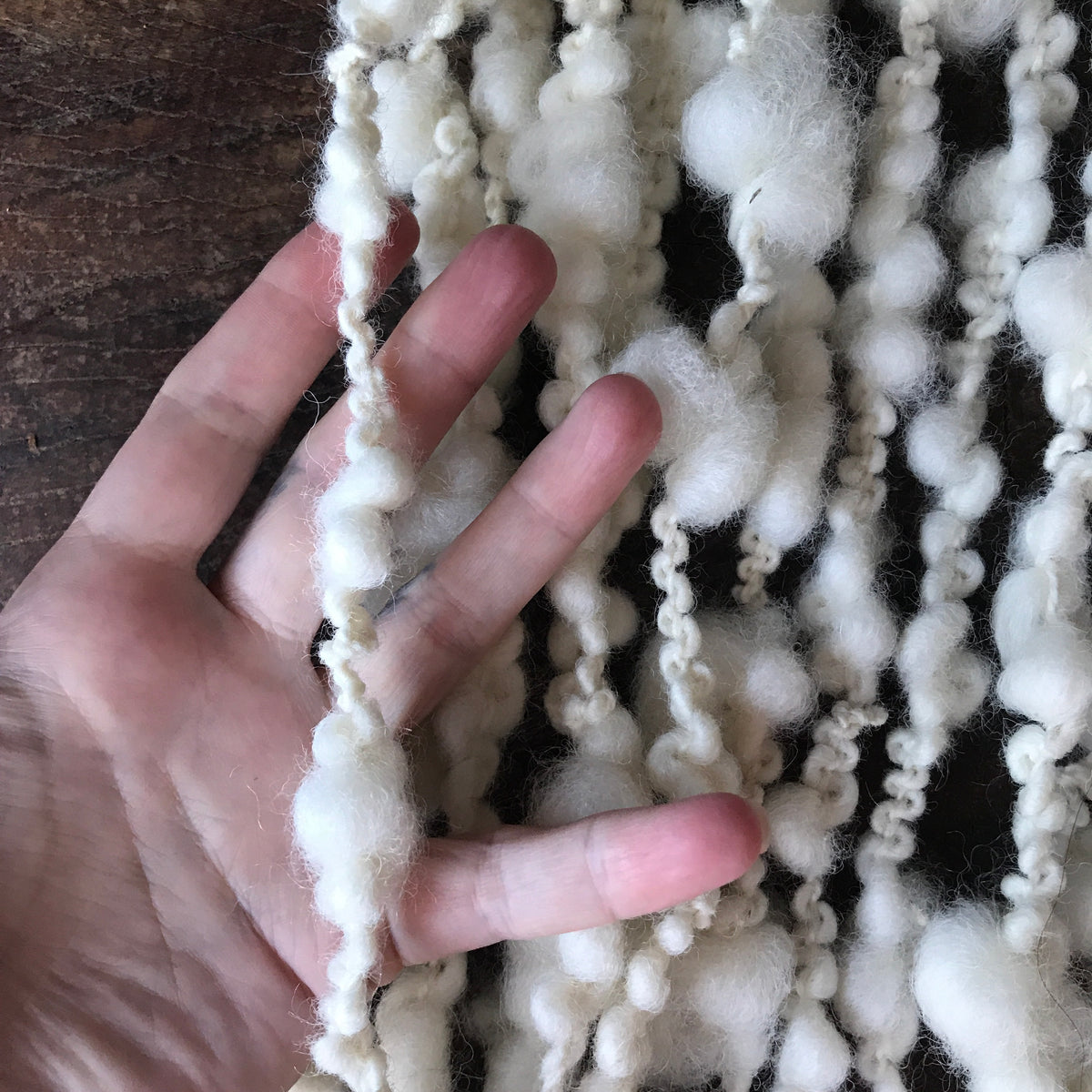 Natural white boucle yarn 100g - Mynoush