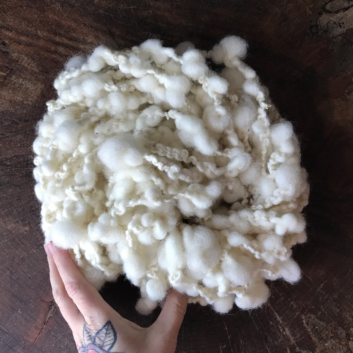 Natural white boucle yarn 100g - Mynoush