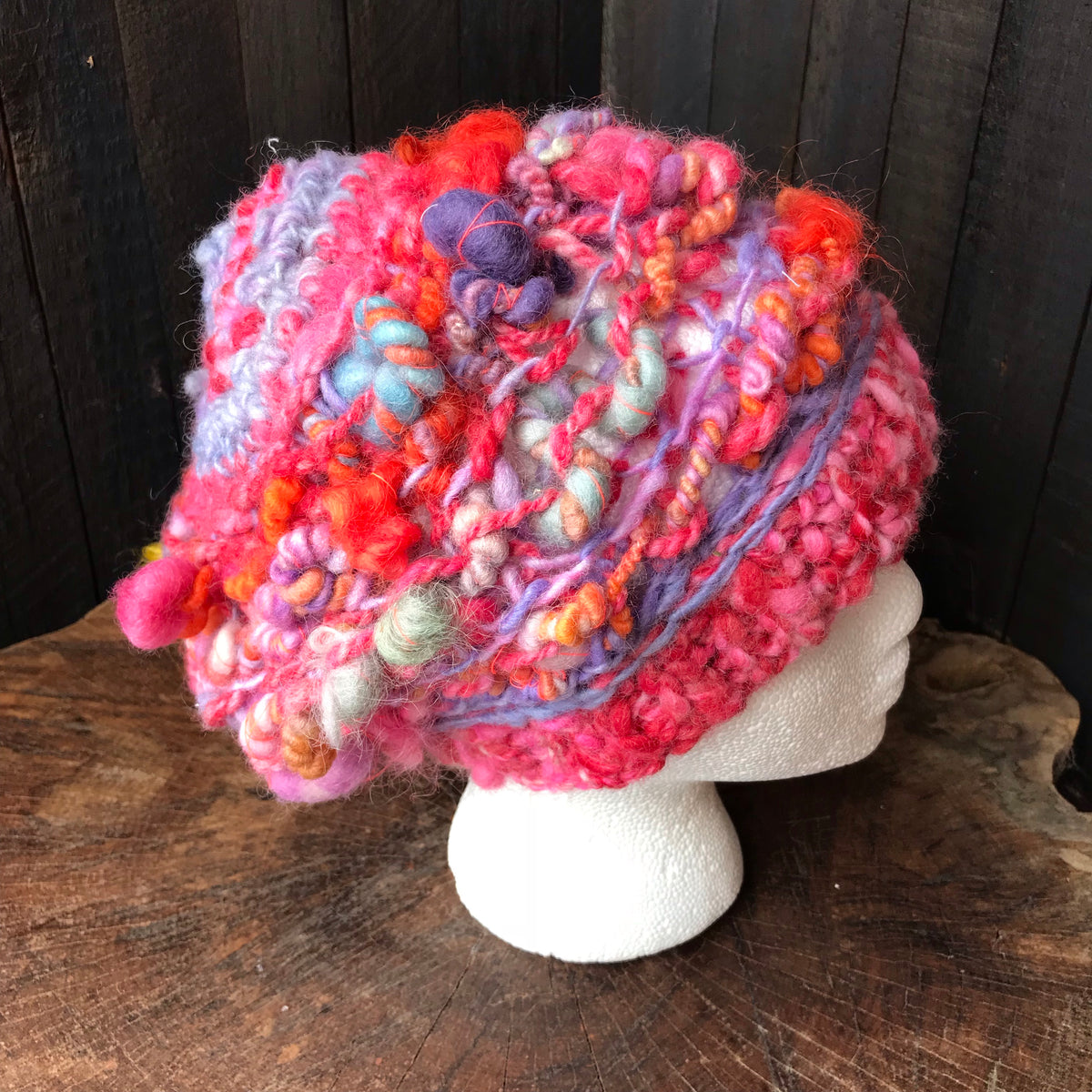 Red chunky knitted hat | Bonnet en tricot rouge | 19”-23” - Mynoush