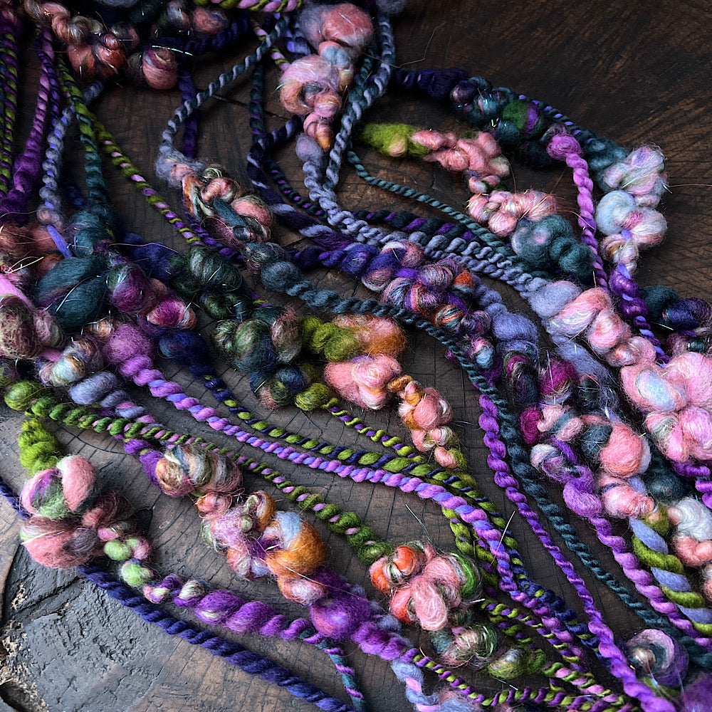 Roses and licorice art yarn