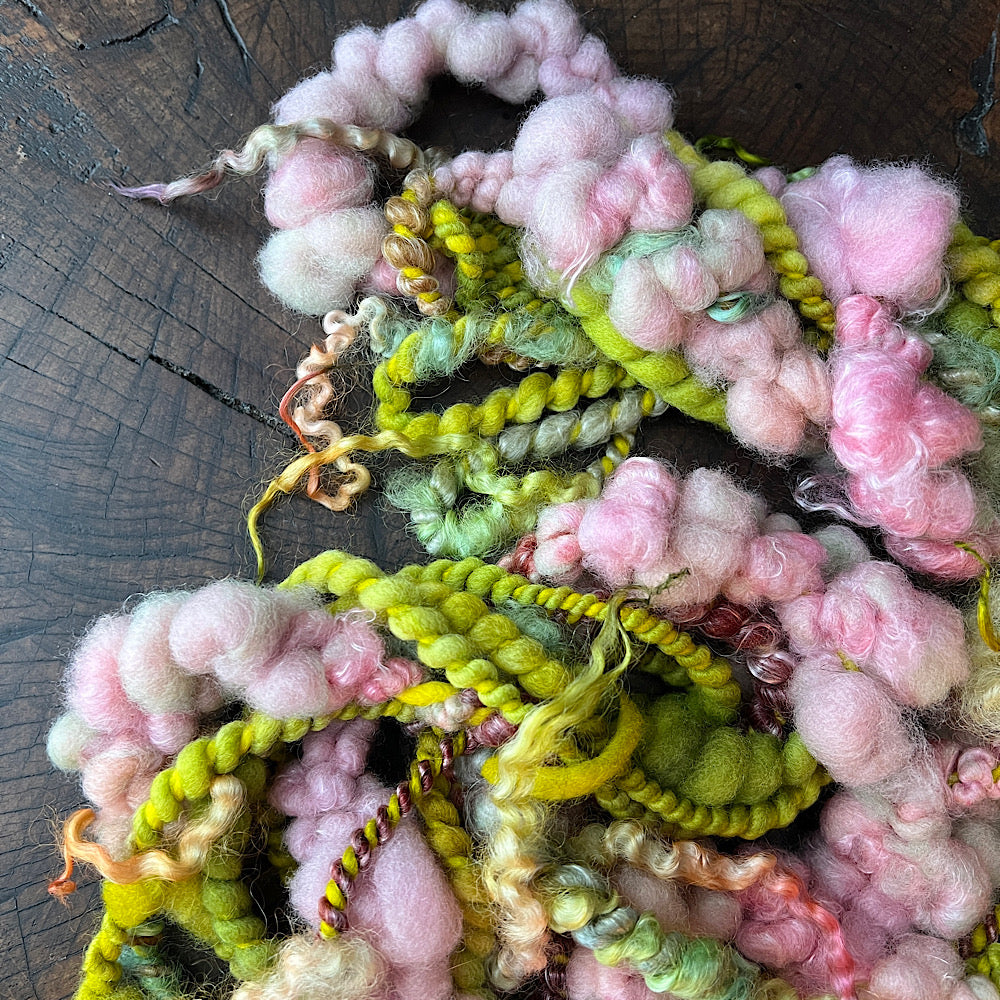 Fairy garden art yarn signature