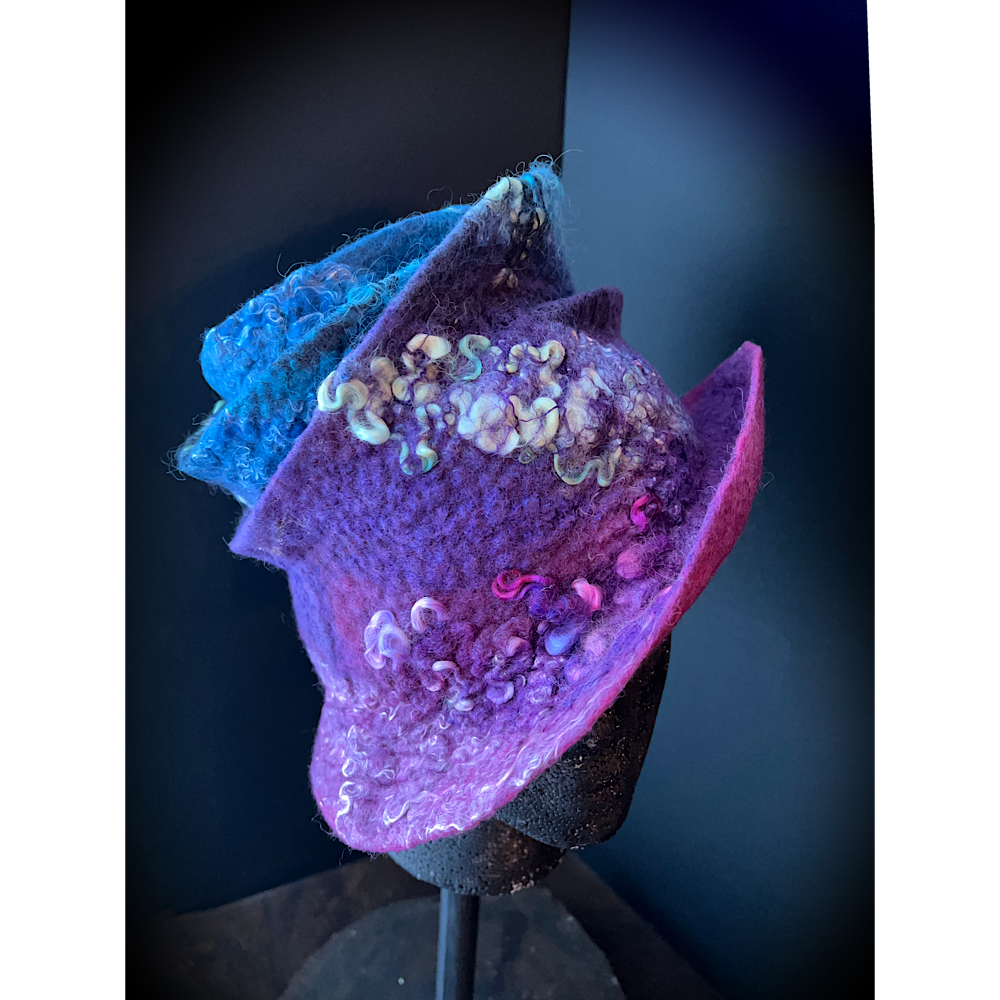 Nebula 2022 - felted cloche hat