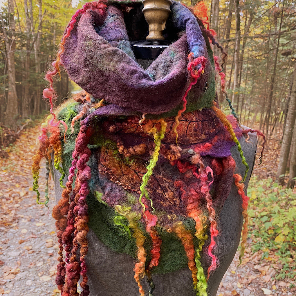 Legend of Fall Felted scarf