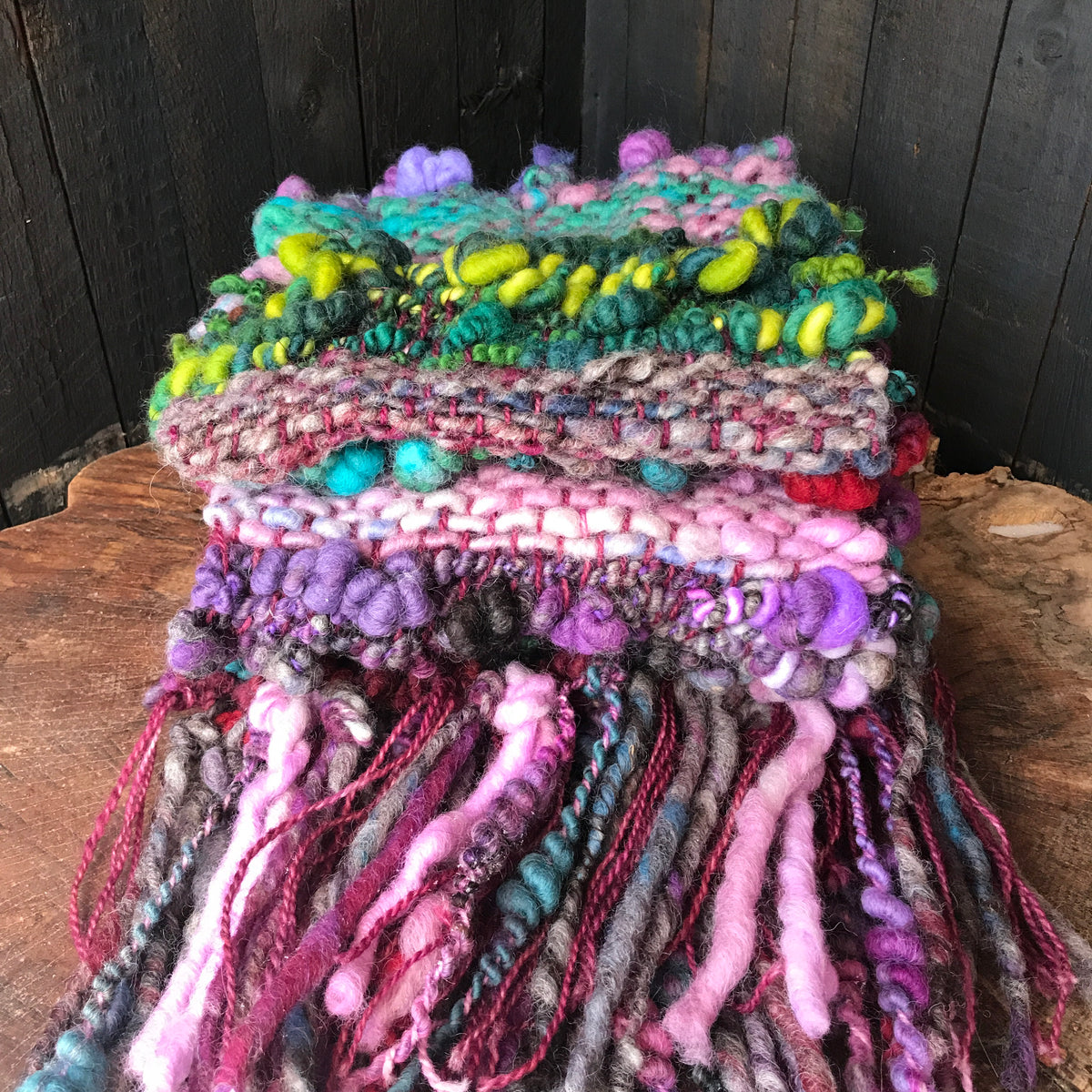 Dark rainbow scarf Foulard charcoal rainbow - Mynoush