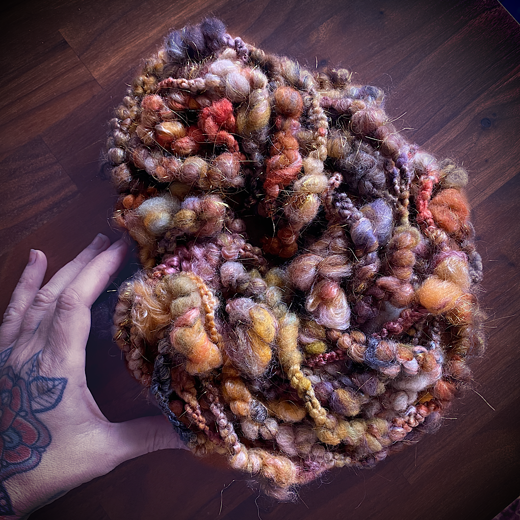 Gold ashes- Bubbly art yarn