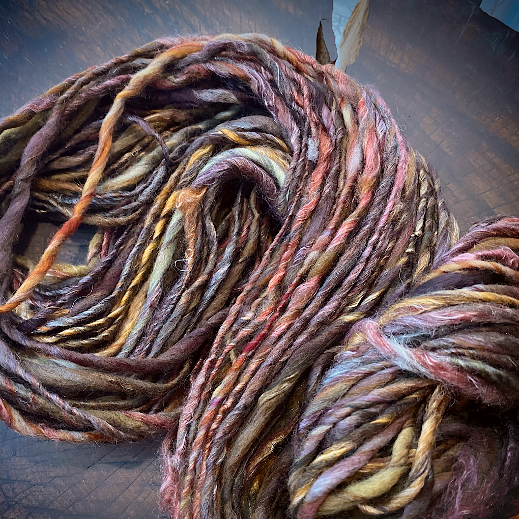 Walnut- hand spun yarn