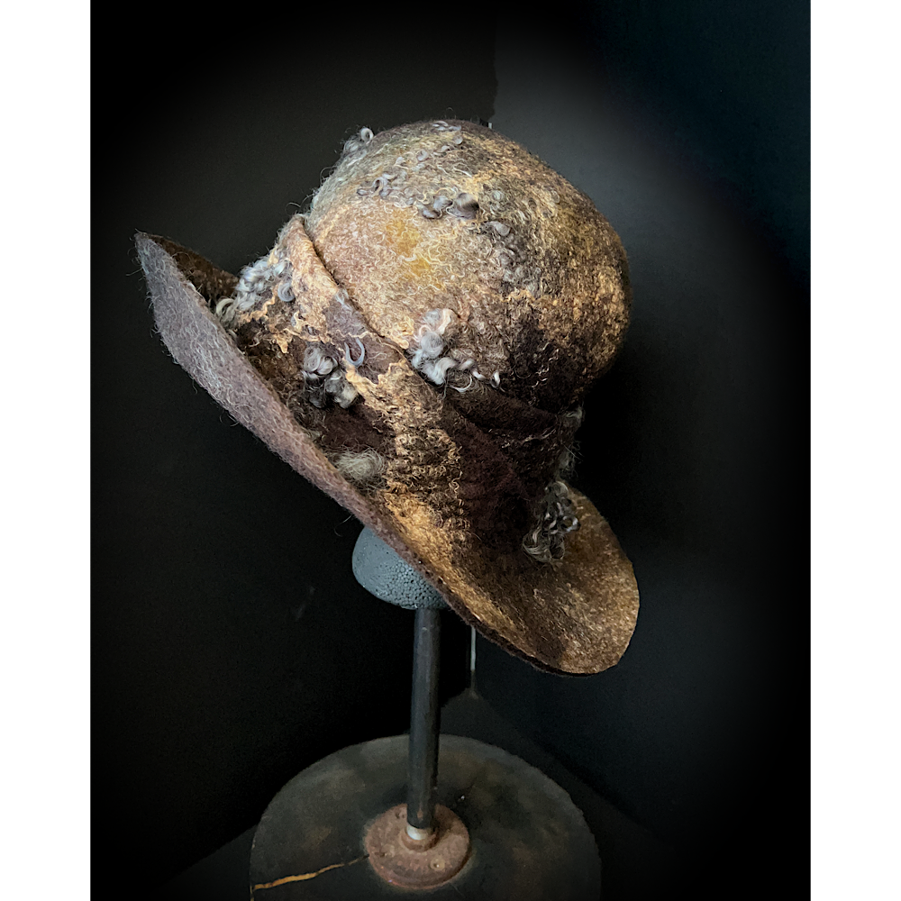 Felted cloche hat- 23.5”