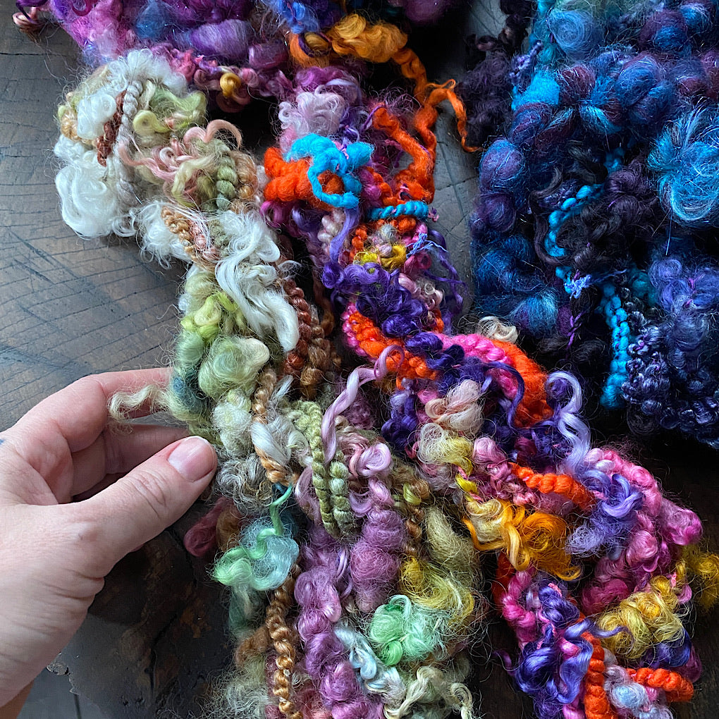 2020 art yarn leftovers mixed lot 200 grams