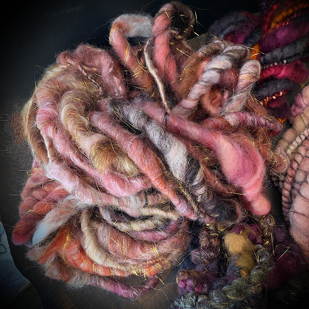 Scarf weaving hand spun art yarn Kit