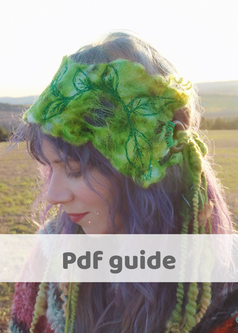 Comment j’ai fait des bandeaux en feutre, Histoire illustrée, 16 pages PDF -23 photos, instant download,feutrage, teinture, quilting - Mynoush