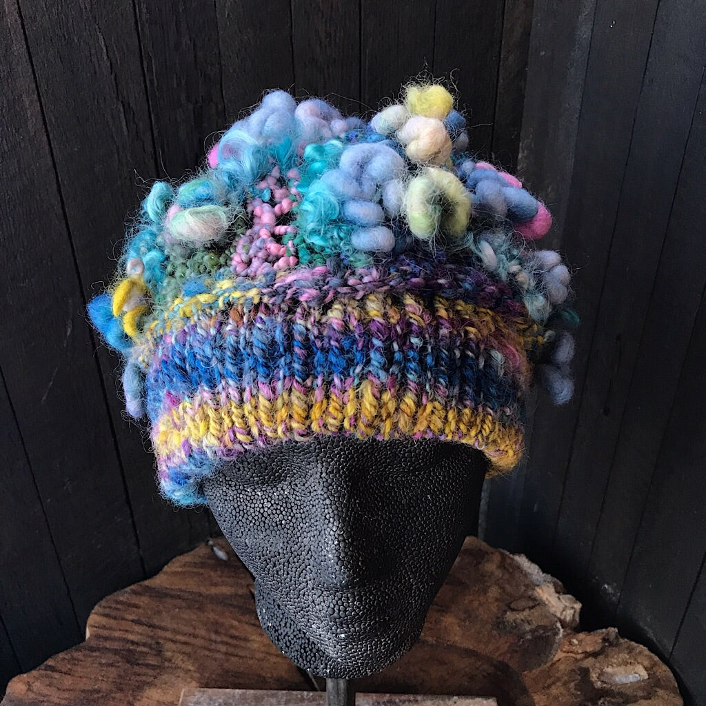 Blue knitted hat