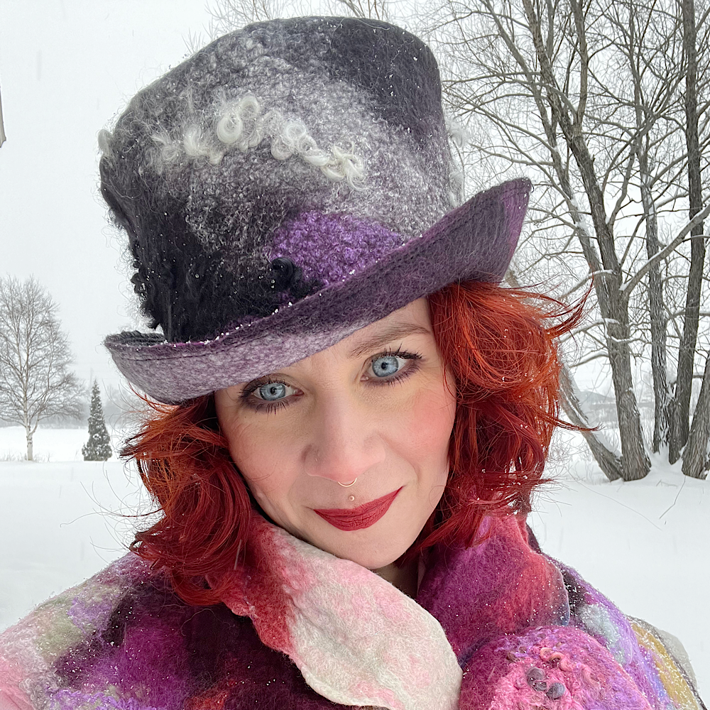 Felted top hat  - 22 3/4”