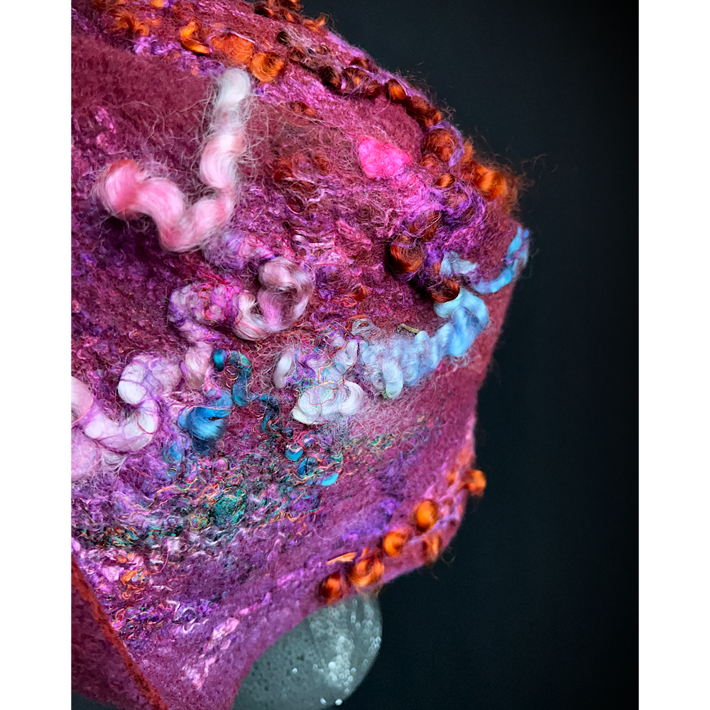 Felted flapper’s hat- 23”