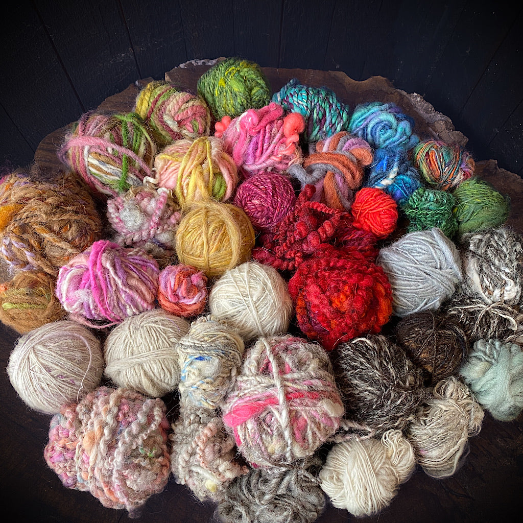 Clearance of hand spun yarns 2 pounds!