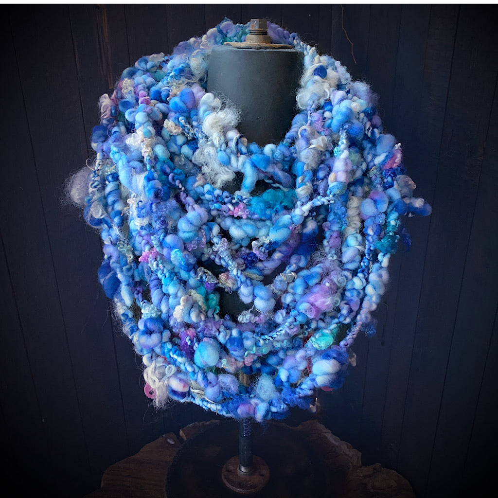 Les yeux bleus - Art yarn