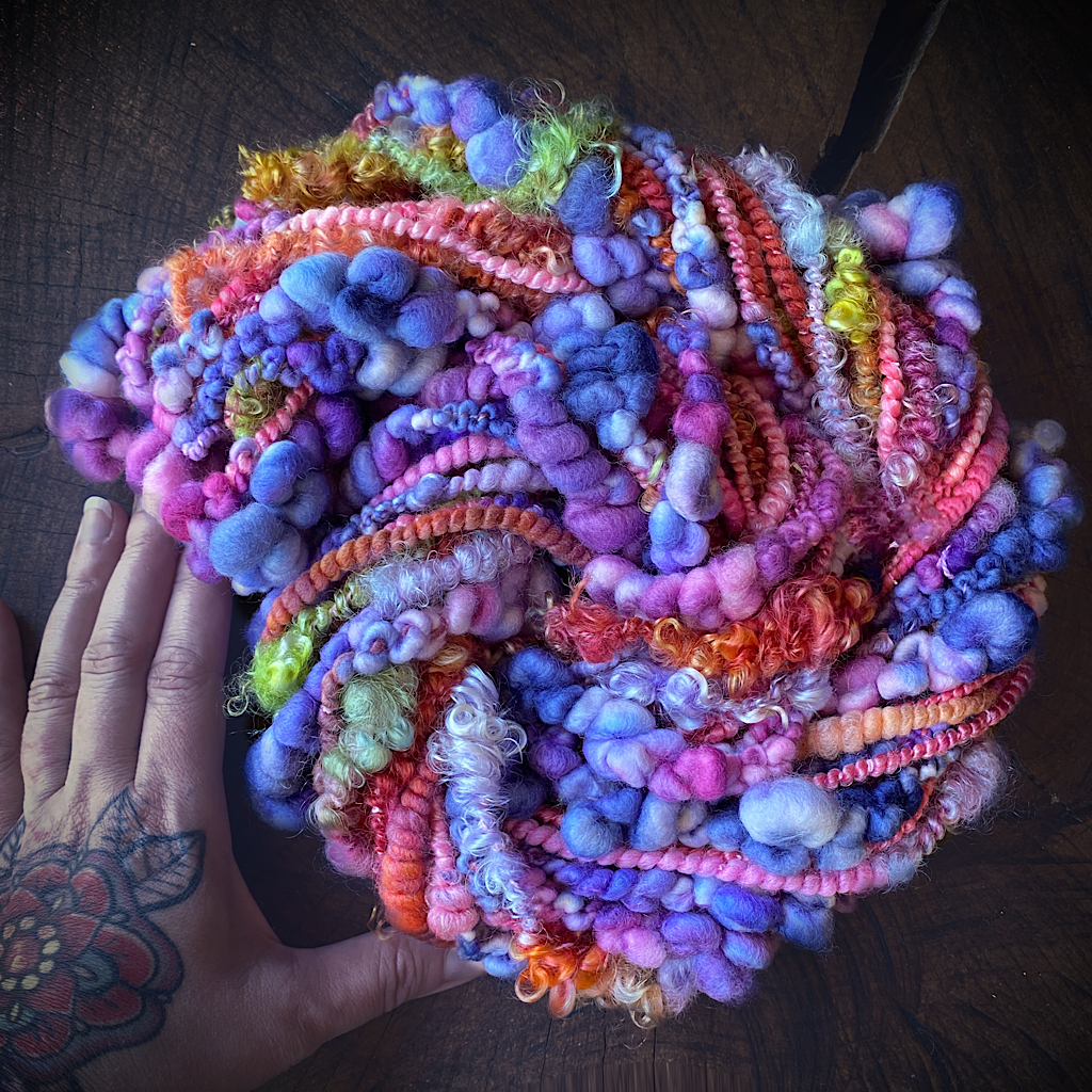 Blue sunset art yarn