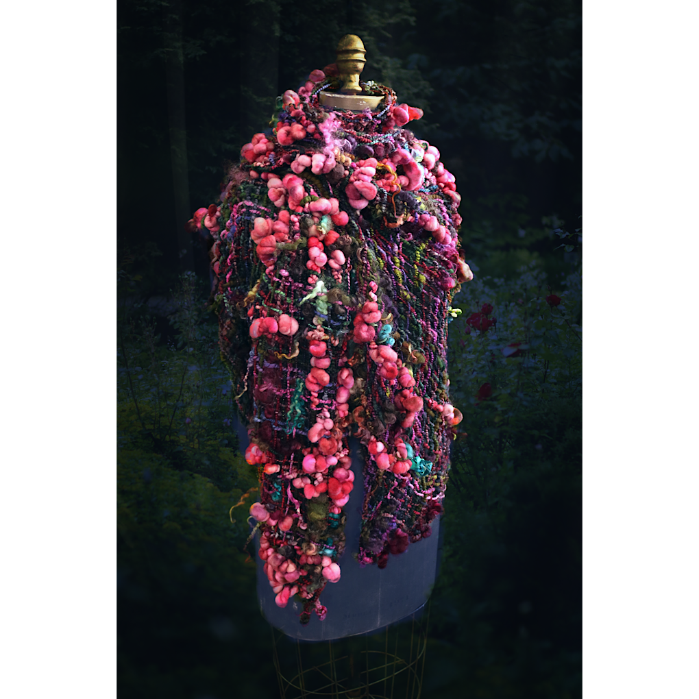 Kiss from a Rose merino silk Shawl